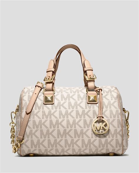 michael kors grayson chain medium satchel vanilla pvc|Michael Kors Grayson Medium Satchel .